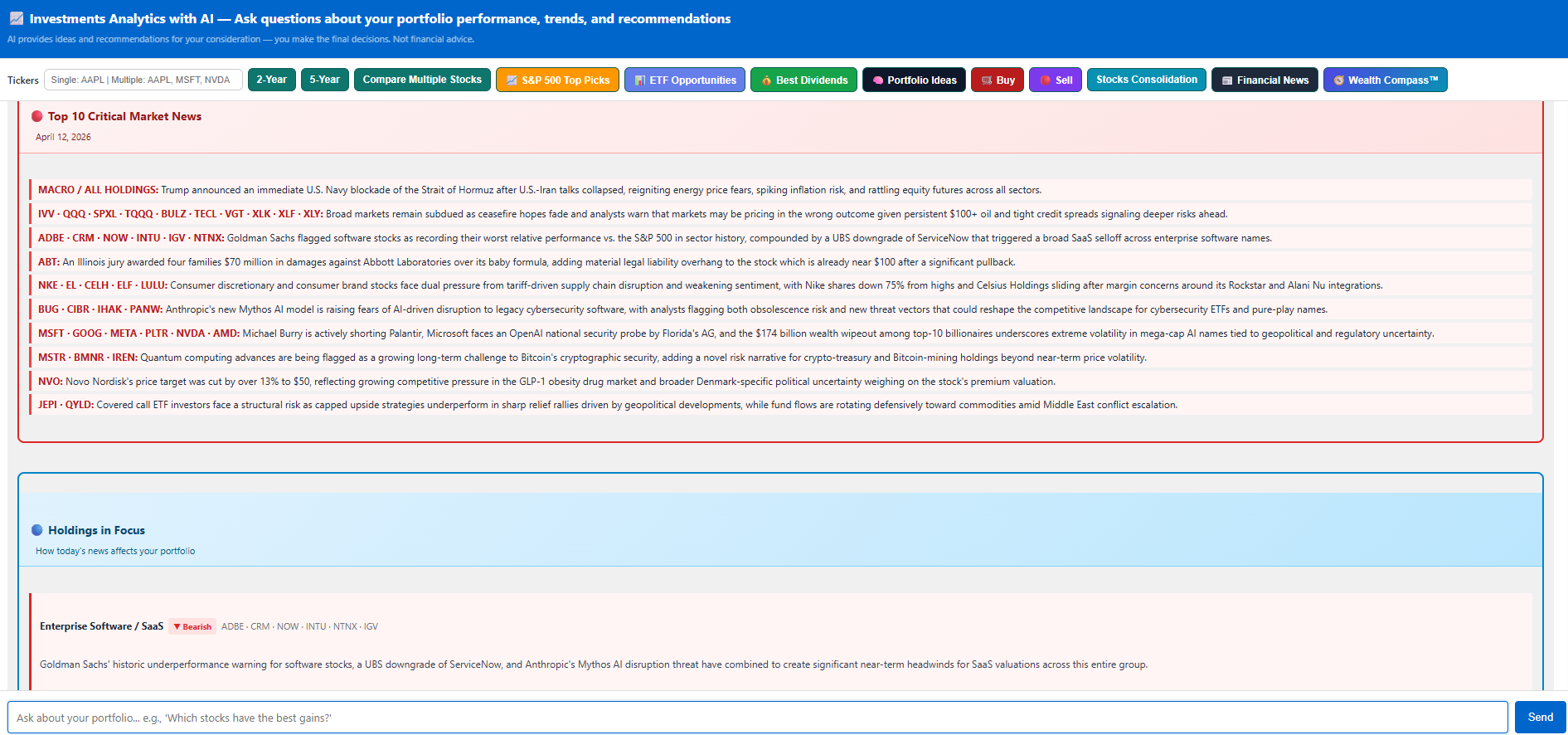 Financial News — Holdings in Focus