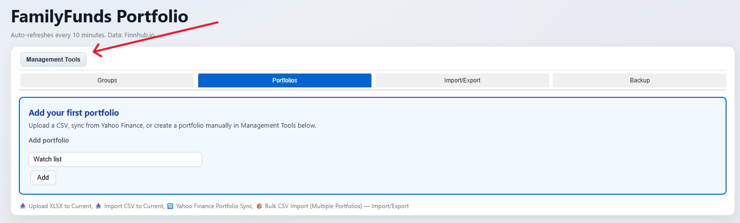 Create Your First Portfolio